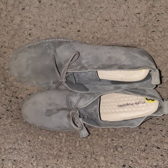 HUSH PUPPIES-Cyra Catelyn Desert Boots-Light Gray Suede-Sz 13-Near Mint - Picture 6 of 7